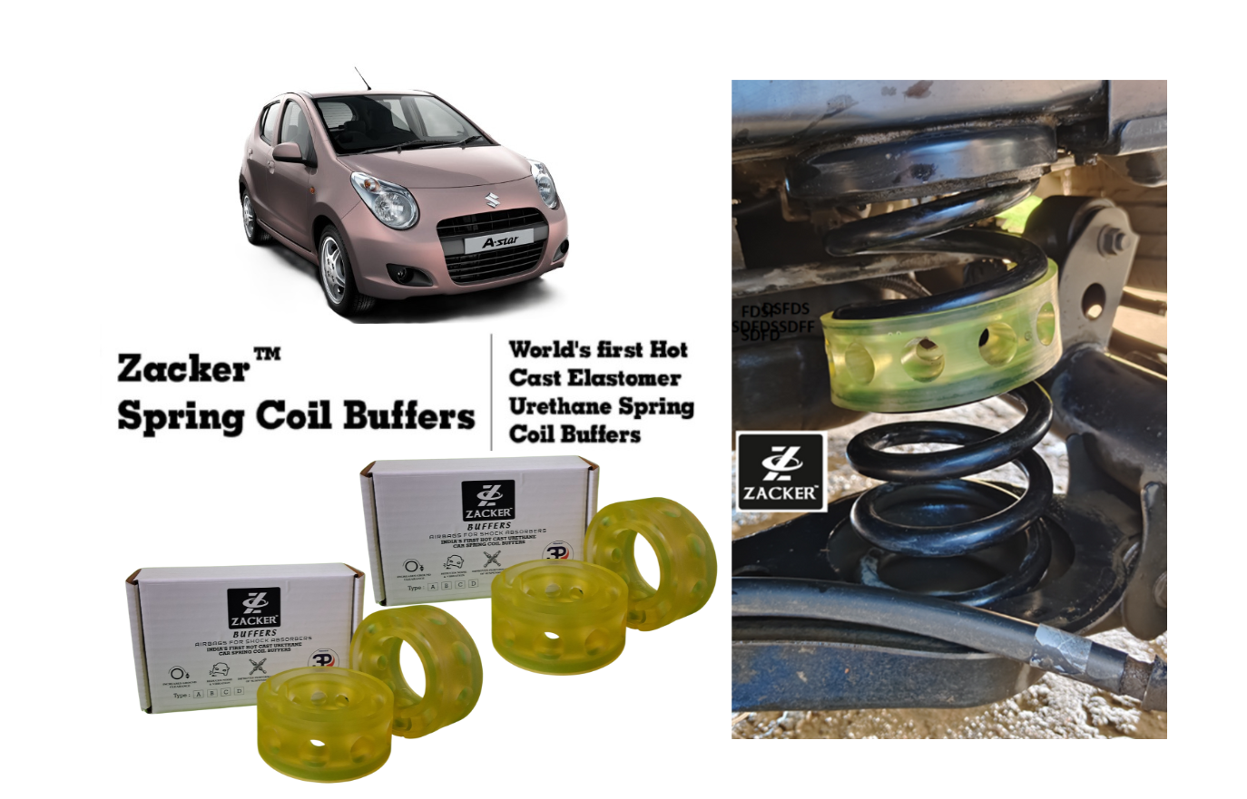 Zacker-MARUTI SUZUKI-A STAR-buffer coil spring rubber